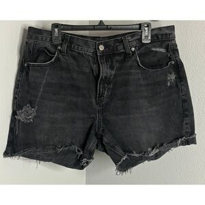 OLD NAVY WASHED OUT HIGH RISE DISTRESSED CASUAL EVERYDAY WEAR DAD SHORTS SZ. 14